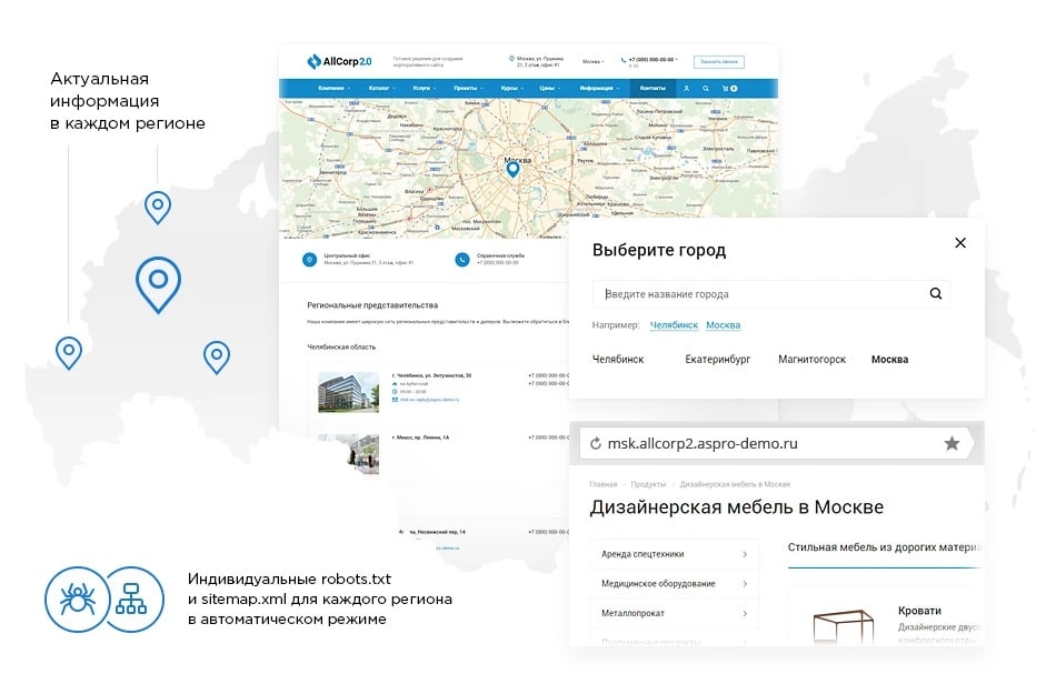 Мультирегиональность без доработок
